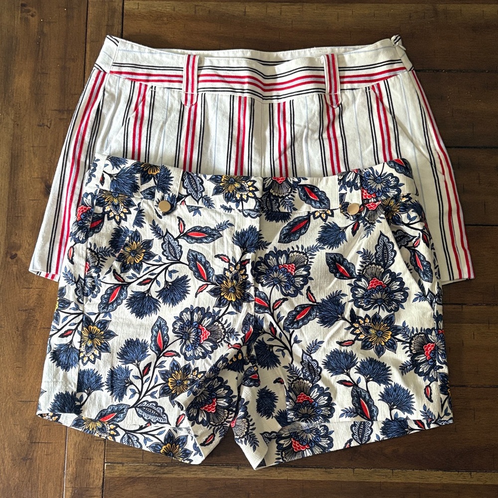 Loft Shorts Bundle Set of 2 - Stripe and Paisley - size 4 EUC